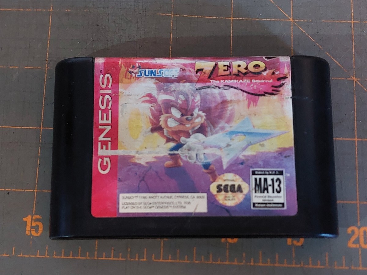 Zero The Kamikaze Squirrel Sega Genesis Cart Only Property Zero The Kamikaze Squirrel Sega Genesis Cart Only Property