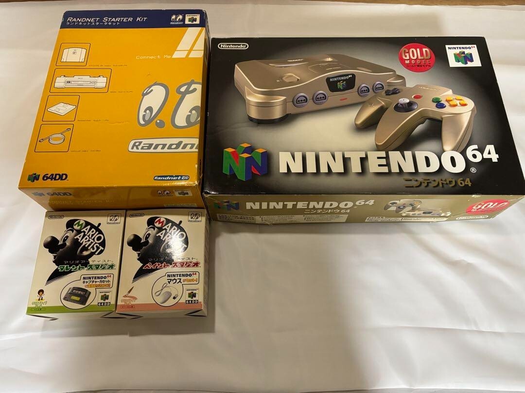 Nintendo 64DD Disk Drive Console System w/box , games From