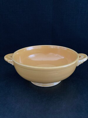 Vintage Fiestaware Yellow Cream Soup Bowl Fiesta HLC WV USA 1930 s 