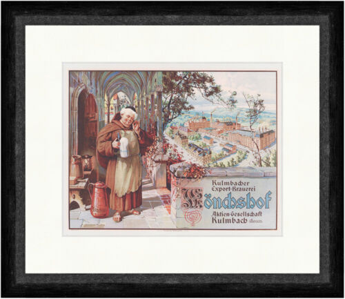 Kulmbacher Mönchshof Brauerei Bayern 1895 Werbeplakat  Faks_Plakatwelt 195 - Afbeelding 1 van 1
