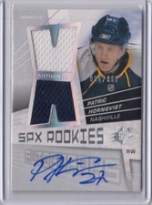 2008-09 SPx Rookies Jersey Autograph #170 Patric Hornqvist RC 956/999    *S5727
