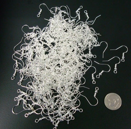 Ohrring Drähte Angelhaken Sterlingsilber pl Baumeln Kugel Spule Stil 300 Stck. FPH011B - Bild 3 von 3