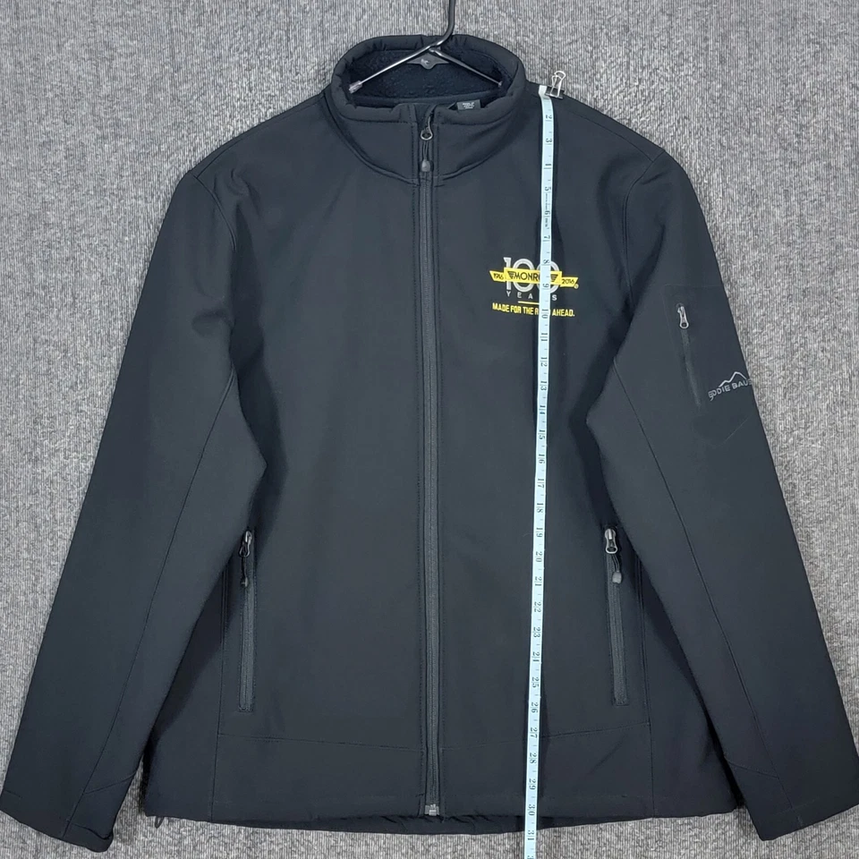 Eddie Bauer Jacket Mens XL Black Rugged Ripstop Soft Shell Full Zip Trail EB534 - Image 3 of 4