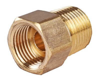 JEGS 63248 Brass Adapter Fitting 3/8 in. NPT x 5/8 in. -18 Inverted Flare Female