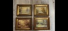Set Of 4 Oil Paintings On Board