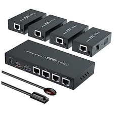HDMI Extender Splitter 1x4 HD 4K 60Hz Over CAT5/CAT6/CAT7 1x4 4K60Hz 196FT