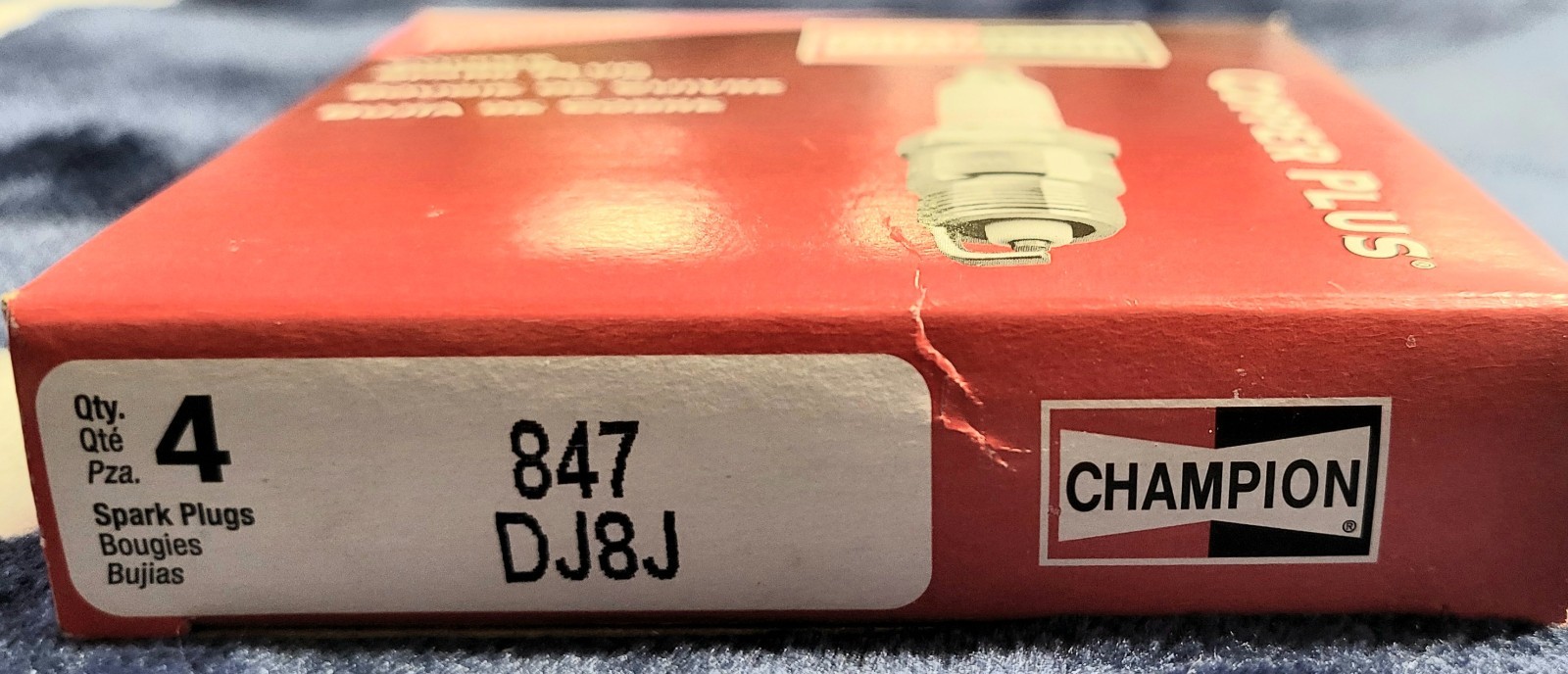 Champion 847 Copper Plus Spark Plug DJ8J 4 pack Small Engine NOS Free Shipping 
