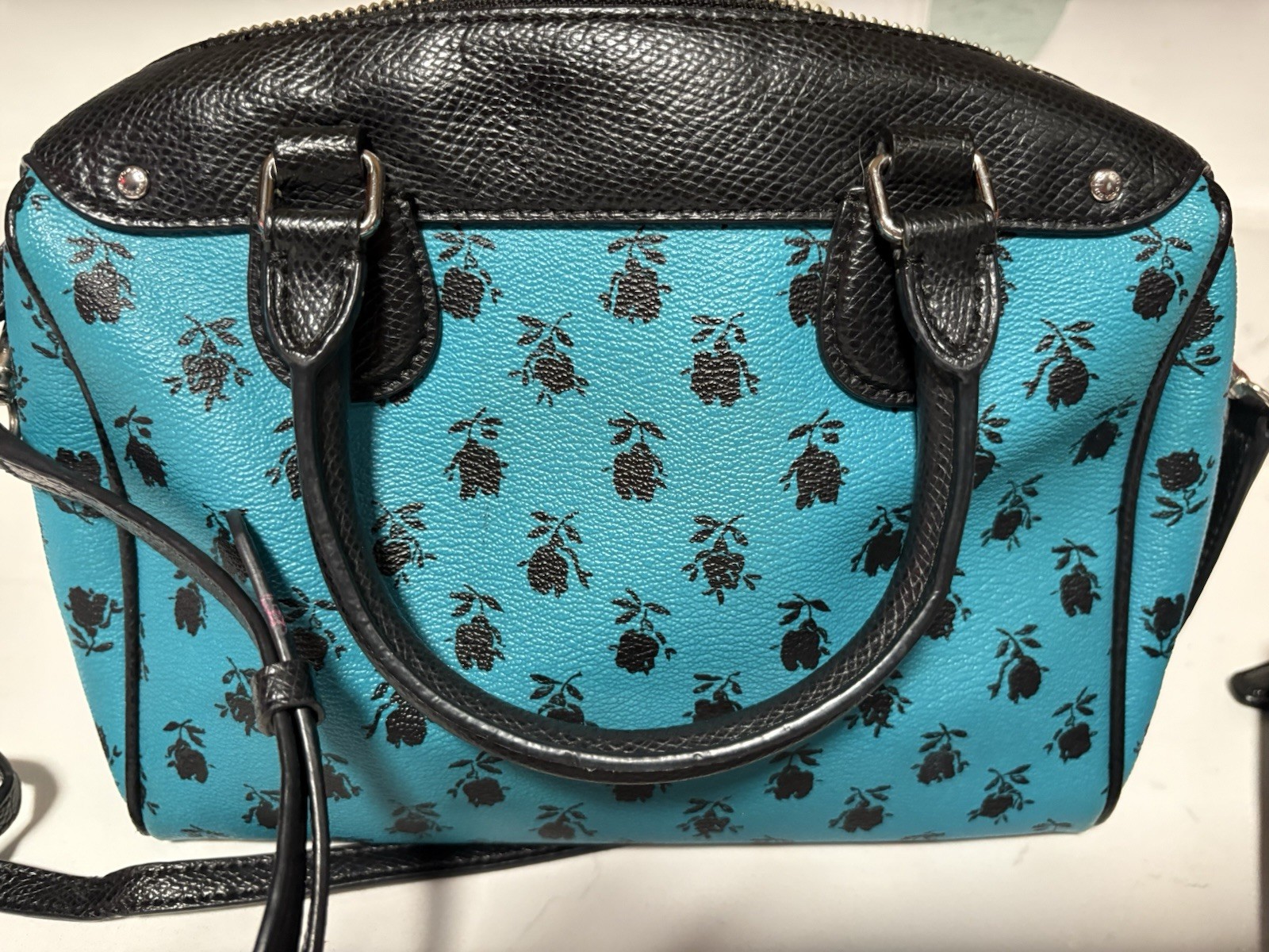 Authentic Coach Coordinated Teal Mini Satchel and… - image 4