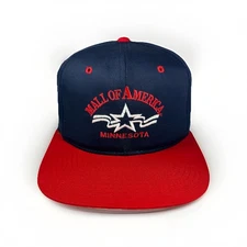 Vintage Mall Of America Hat Snapback Minnesota Blue & Red Cap, Yupoong