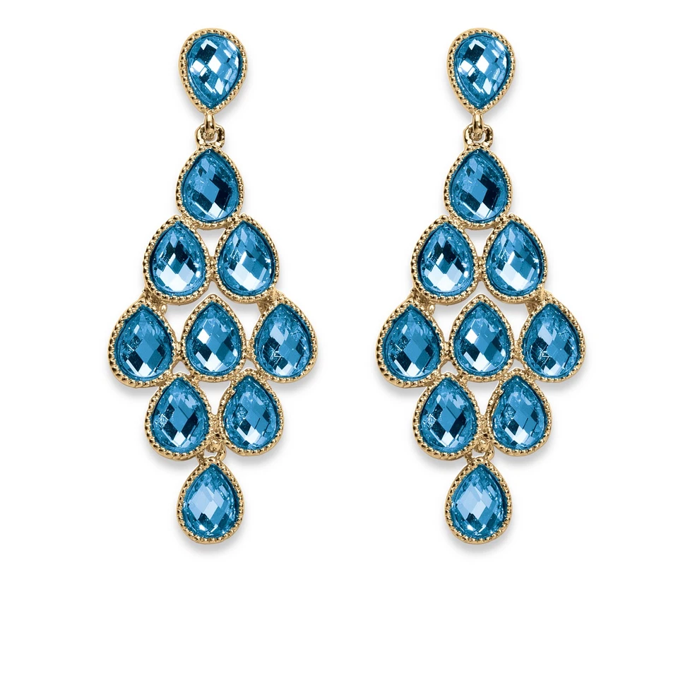 Pendientes araña piedra de nacimiento tono dorado Foto 3 de 4