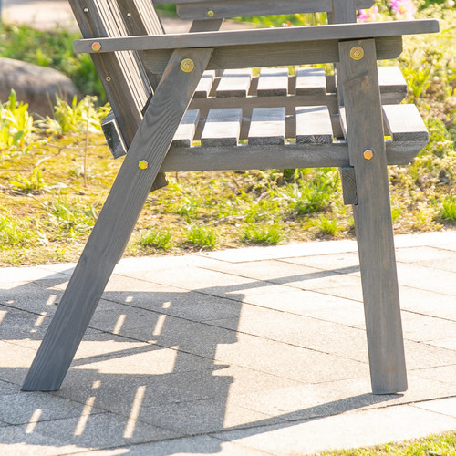 Outsunny Gartenbank mit Tisch Gartenmöbel mit Regenschirmloch Sitzbank Balkon - Bild 10 von 10