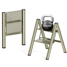 2 Step Stool, Anti-Slip and Lightweight Foldable Step Ladder for Kids & Adult...
