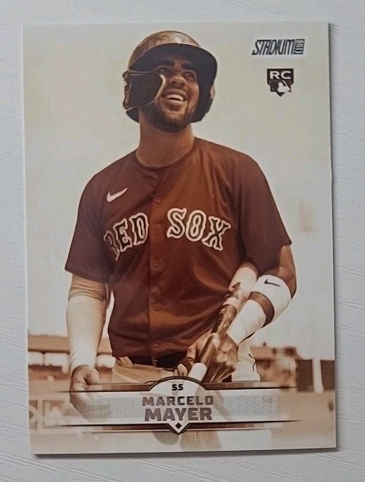 Marcelo Mayer 2025 Topps Stadium Club Sepia Parallel #74 Boston Red Sox (RC)