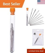 9 Pieces Large Eye Blunt Needles 3 Sizes Steel Yarn Darning Knitting Sewing B...