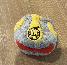    Bomb Footbags The FIRE    Gray Yellow Red Hacky Sack Footbag 14 Panels