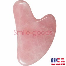 Natural Rose Quartz Gua Sha Jade Body Guasha Board Facial Massage Tool Therapy