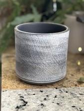 Indoor Plant Pot, Grey With Brass Sheen, 14.5cm D 14.5cm H