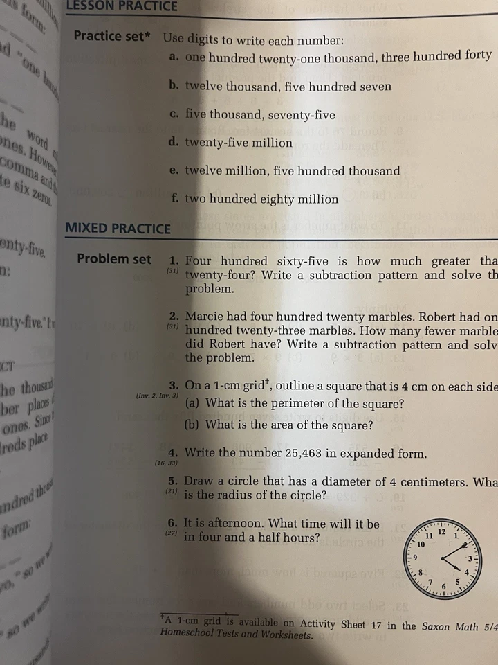 Saxon Math 5/4 Homeschool Textbook - Image 2 of 2