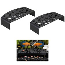 2-Pack Black Shrimp Hides, Aquarium Cave Hides with Multi-Sized Holes, Secure...