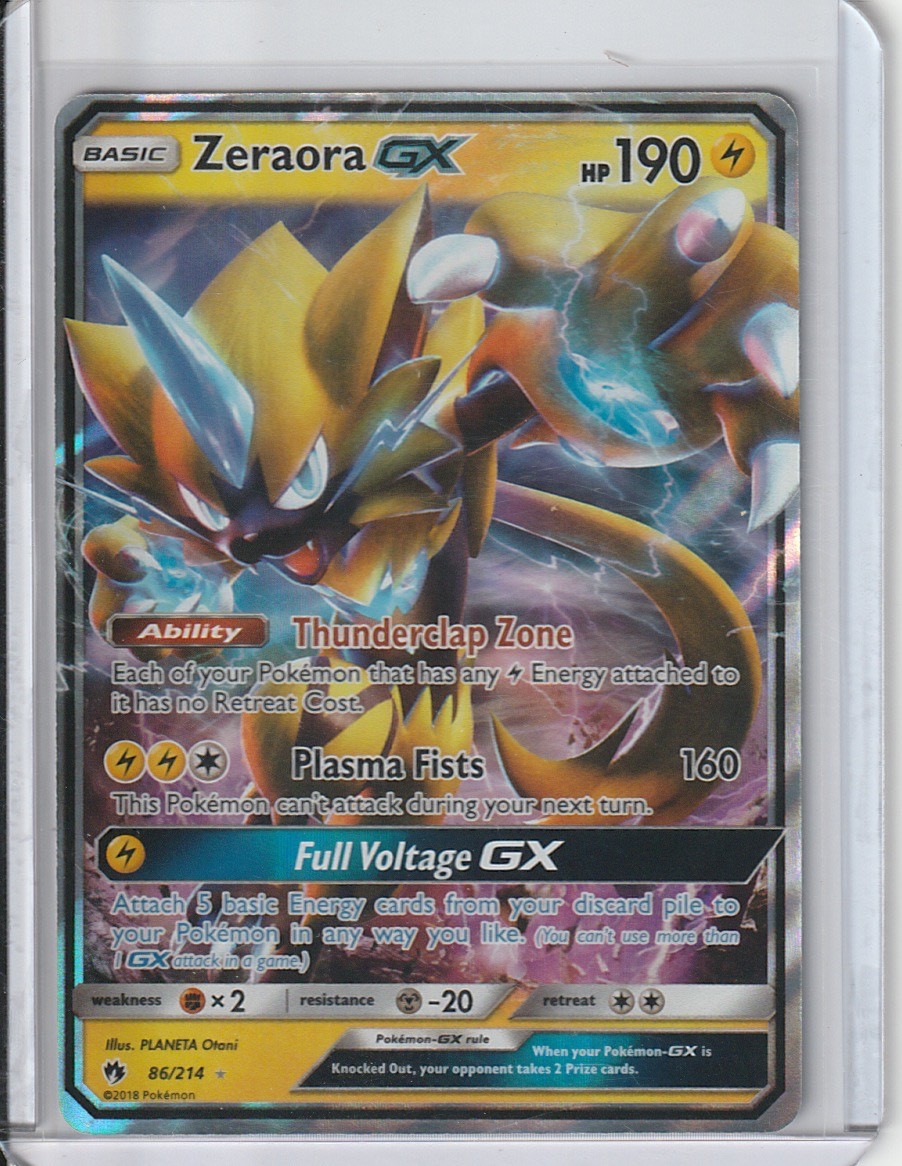 Zeraora GX 86/214 SM - Lost Thunder Ultra Rare NM