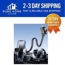 Durable 13-Inch Gooseneck Phone Holder for Safe Driving - Suction Cup Design