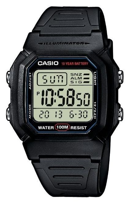 Casio Sports Gear Alarm Chronograph Digital W-800H-1AVES Watch