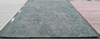 IVORY SEA BLUE 8'-9'' x 12'-0'' Back Stain Rug, Reduced Price 1172791680 IKT631A-9