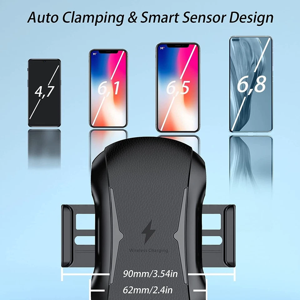 Wireless Car Charger Fast Charging Automatic Clamping Mount Phone Holder - Image 4 of 4