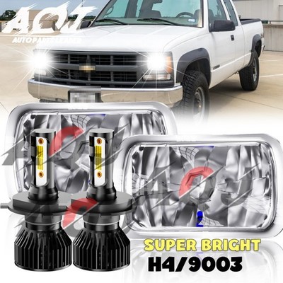 2PCS 5x7'' 7x6'' LED Headlights Hi/Lo DRL for Chevy C2500 C3500 1990-1999 Truck