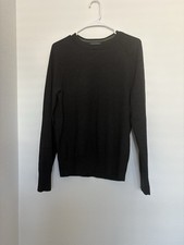 Banana Republic merino wool lightweight crewneck sweater in black Size m