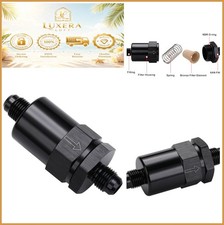 6an Billet Inline Fuel Filter 30 Micron Aluminum Black Reusable Efi Carb Efi 6an Billet Inline Fuel Filter 30 Micron Aluminum Black Reusable Efi Carb Efi
