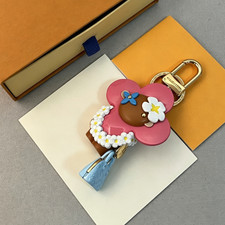 Pink Hawaiian Flower Doll Keychain with Lei &...