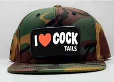 I Love CockTails  Hat, Removable Metal Patch, Snapback