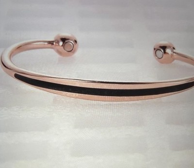 Adjustable Cuff Bracelet: Round Ends Fashion Jewelry, Rose Gold Tone, Unisex
