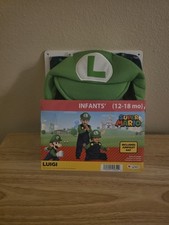 Baby Posh Super Mario Bros. Luigi Jumpsuit Costume 12-18 Months Brand New