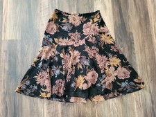 Lauren Ralph Lauren Dark Floral Silk Flowy Whimsigoth Fairygrunge Skirt 4p