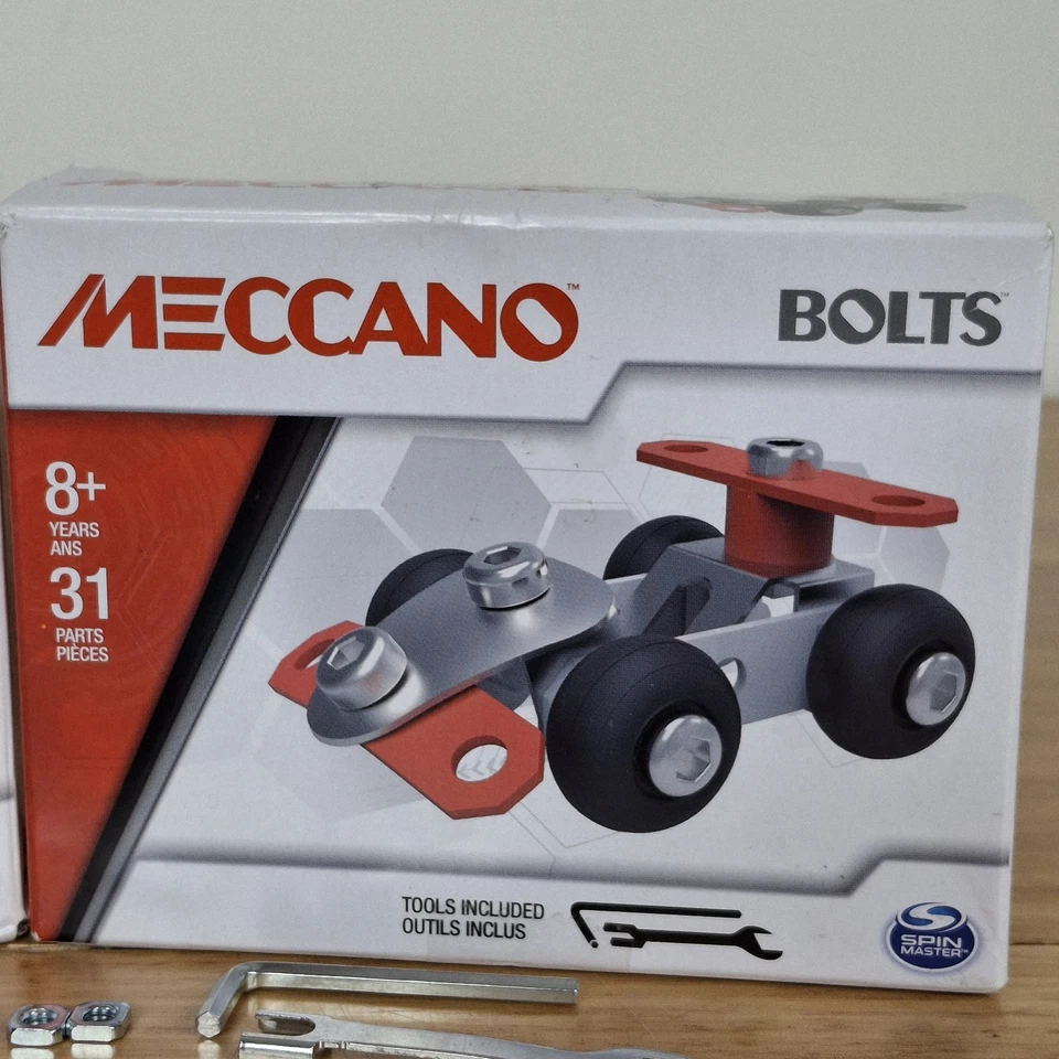 Meccano Bolts Plane & Racecar Car STEM Educational Metal Toys Educational - Image 4 of 4