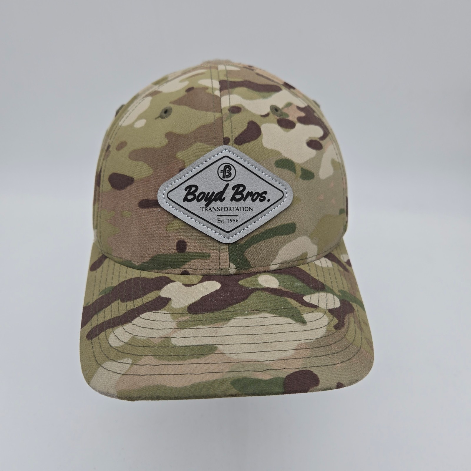Richardson Camo Baseball Cap Hat Boyd Bros Trucking Trucker Flexfit Large - XL