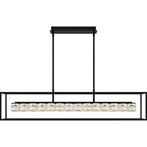 Matte Black LED Linear Chandelier from the Dazzle Collection - Picture 3 of 7