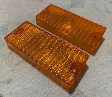 1971-1977 Chevy G-series Van Pair Oem Amber Front Parking Turn Signal Lenses M
