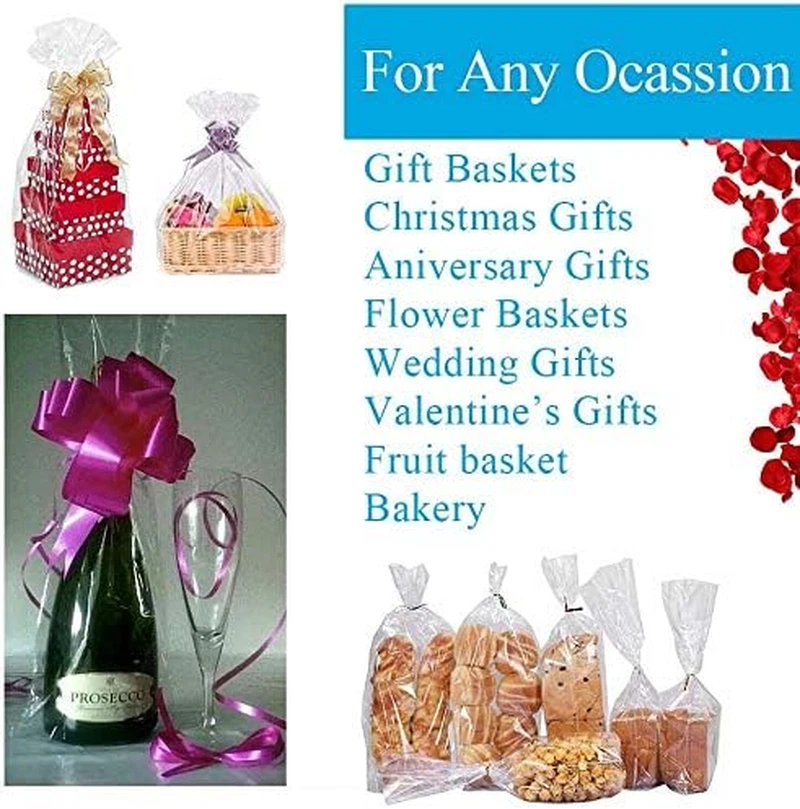 Rollo envolvente de celofán transparente 31,5 pulgadas X 100 pies - 3 mil de espesor Foto 3 de 4