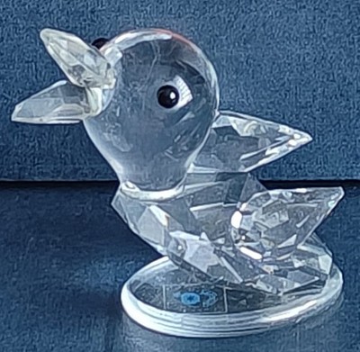 Vogel aus Kristall Glas Figur für Setzkasten der Marke 'Preciosa'