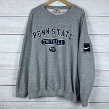 Vtg 90s Nike Penn State Football Nittany Lions Crewneck Sweatshirt Gray Grail XL