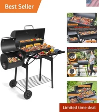 Durable Alloy Steel Charcoal Grill & Smoker for Ultimate Backyard BBQ Experience