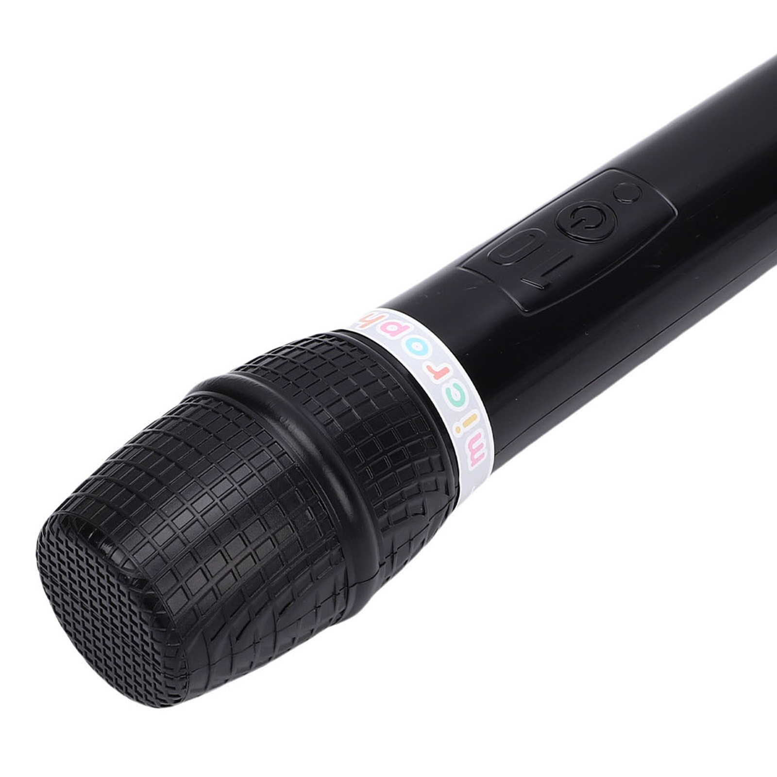 ⁺Black Microphone Toy Plastic Pretend Microphone Prop Simulate Speech Practice