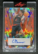 2025 Leaf Metal Cayden Boozer AUTO /20 Orange Cracked Ice Basketball Card