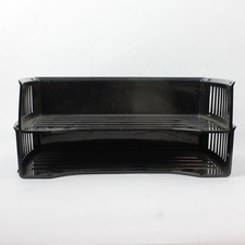 Lot of 2 Plastic Stackable Desk Trays Letter ...