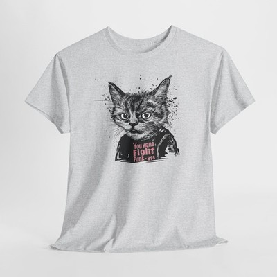 Cat Lovers Funny ''You Wana Fight?'' T-Shirt | DTF Print | S-5XL | Custom Design