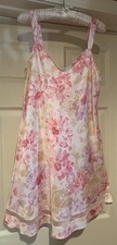 Pink Floral Slip Lingerie Nightgown Size Large