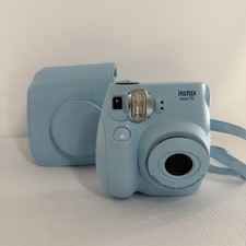 Fujifilm Instax Mini 7S Blue Instant Film Camera w/ Case  Battery Cover